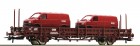 67436 Roco Flat car loaded with 2 WV T5 of DSB